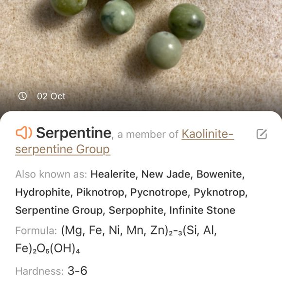 Serpentine Stone Silver Leaf Branch Necklace, Genuine Gemstone Beaded Necklace - Picture 8 of 9